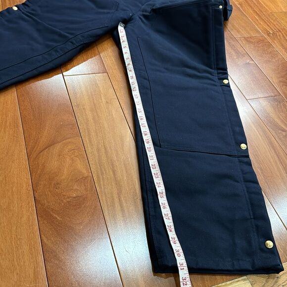 NWT Carhartt Insulated Duck Zip to Thigh Bib Overall Quilt Lined size 38x32 - Picture 16 of 16